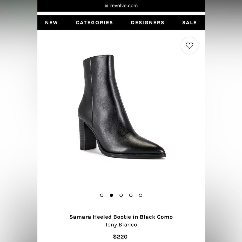Samara Heeled Bootie in Black Como
Tony Bianco